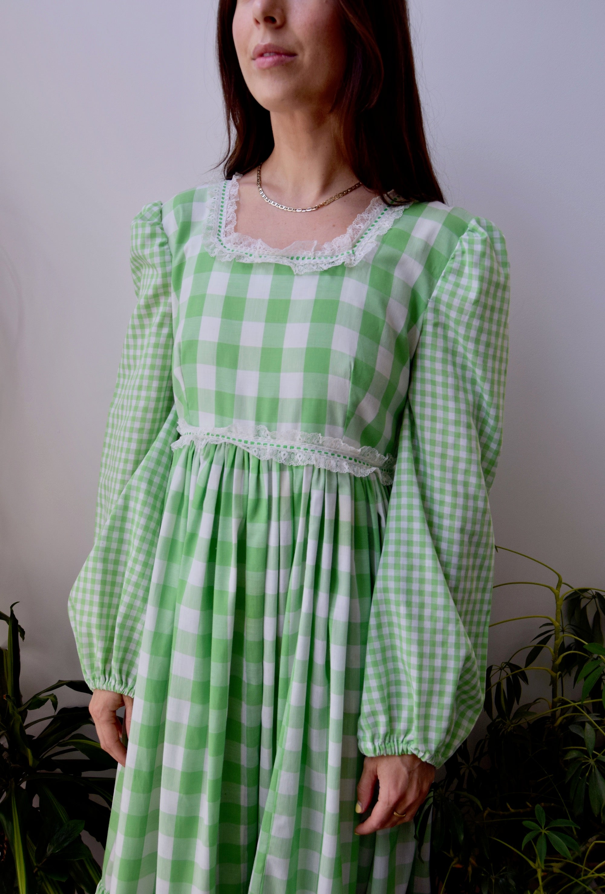 Gingham Statement Dress