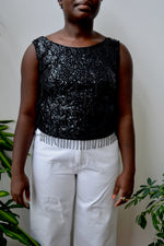 Sixties Beaded Wool Top