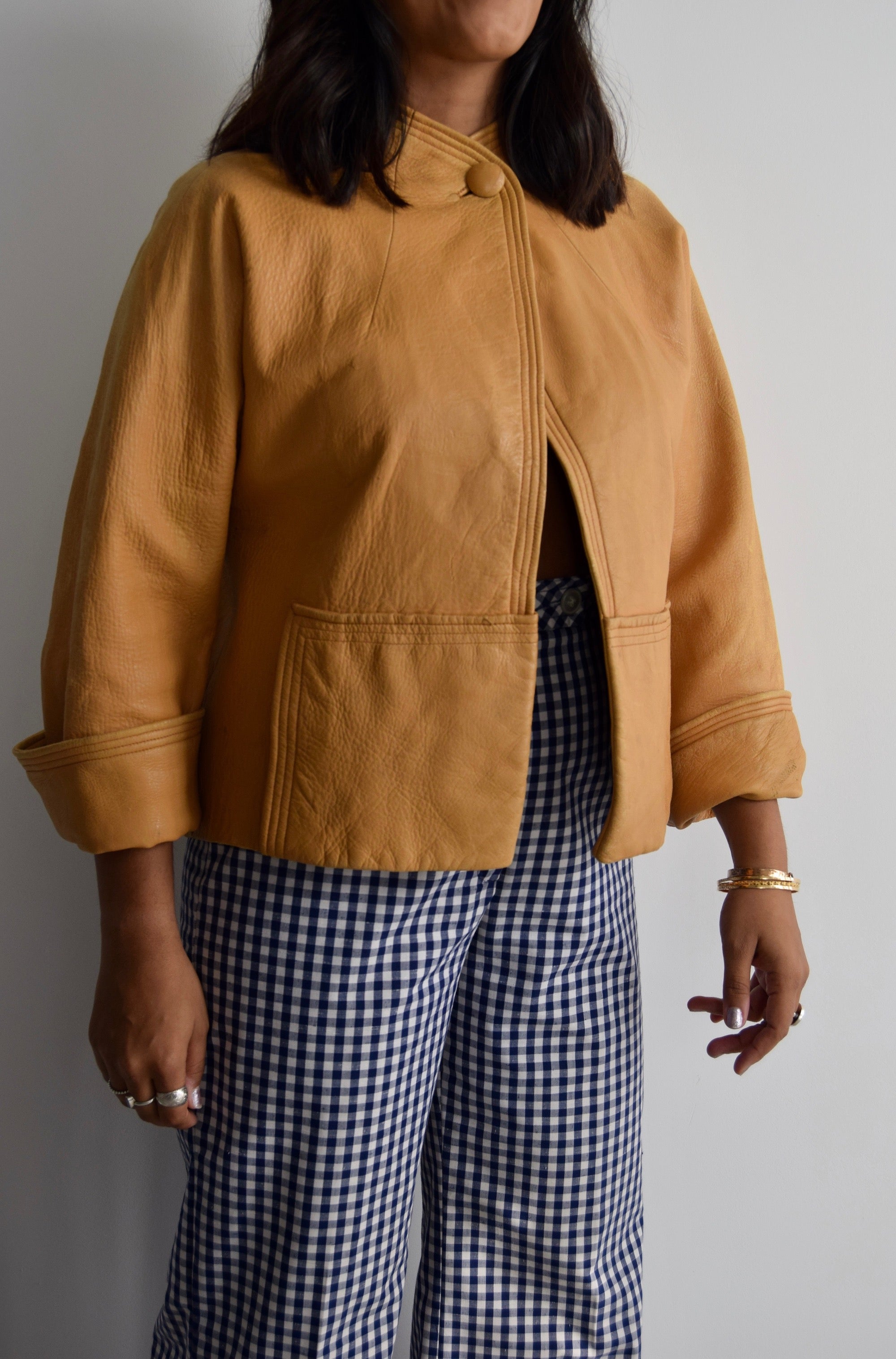 Vintage Buttery Fawn Leather Jacket