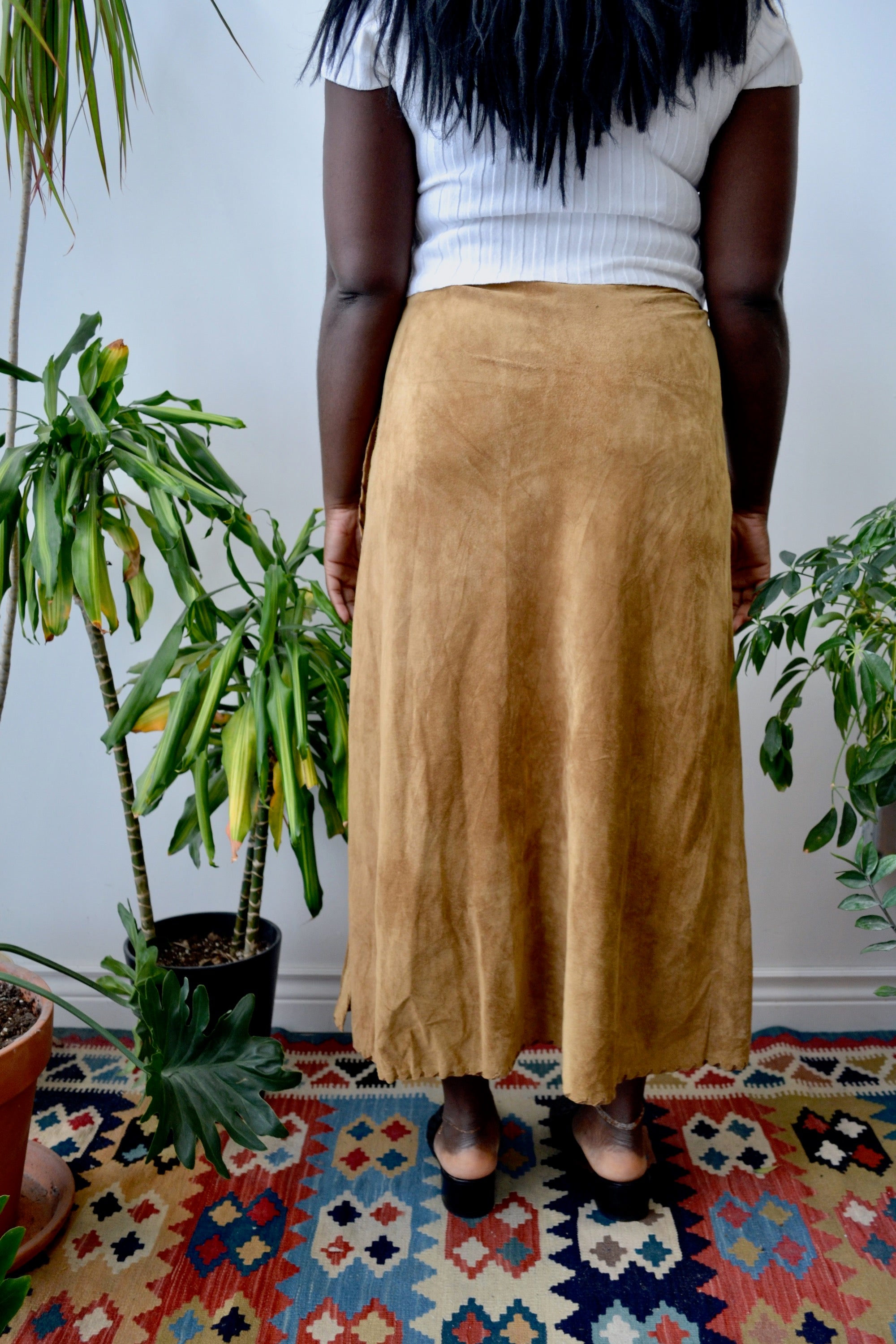 Suede Maxi Skirt