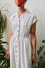 Ivory Linen Shirtdress