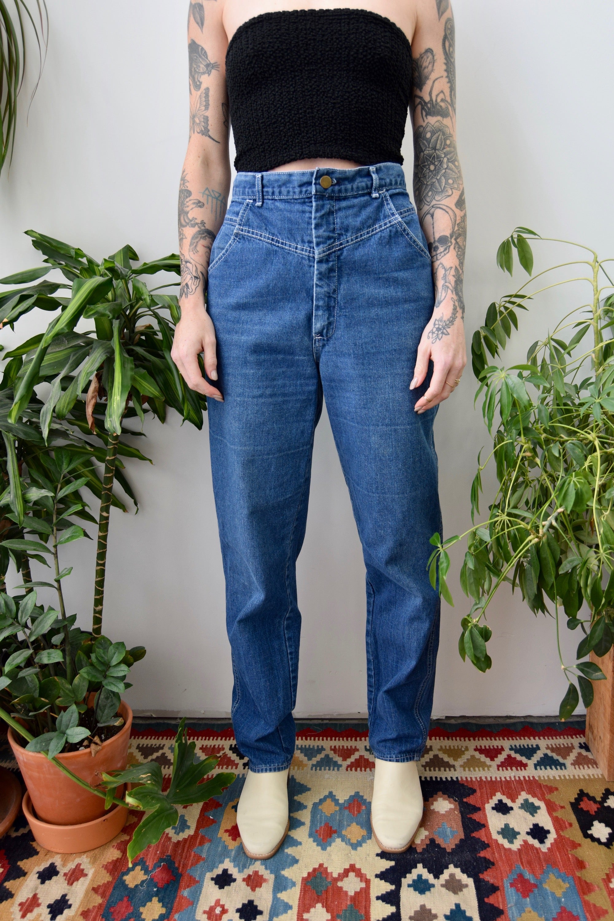 Eighties Pastel Grid Jeans