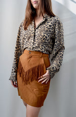 Leopard Silk Top