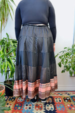 Silk And Rayon Peasant Skirt