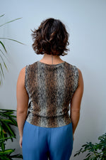 Animal Pleat Top