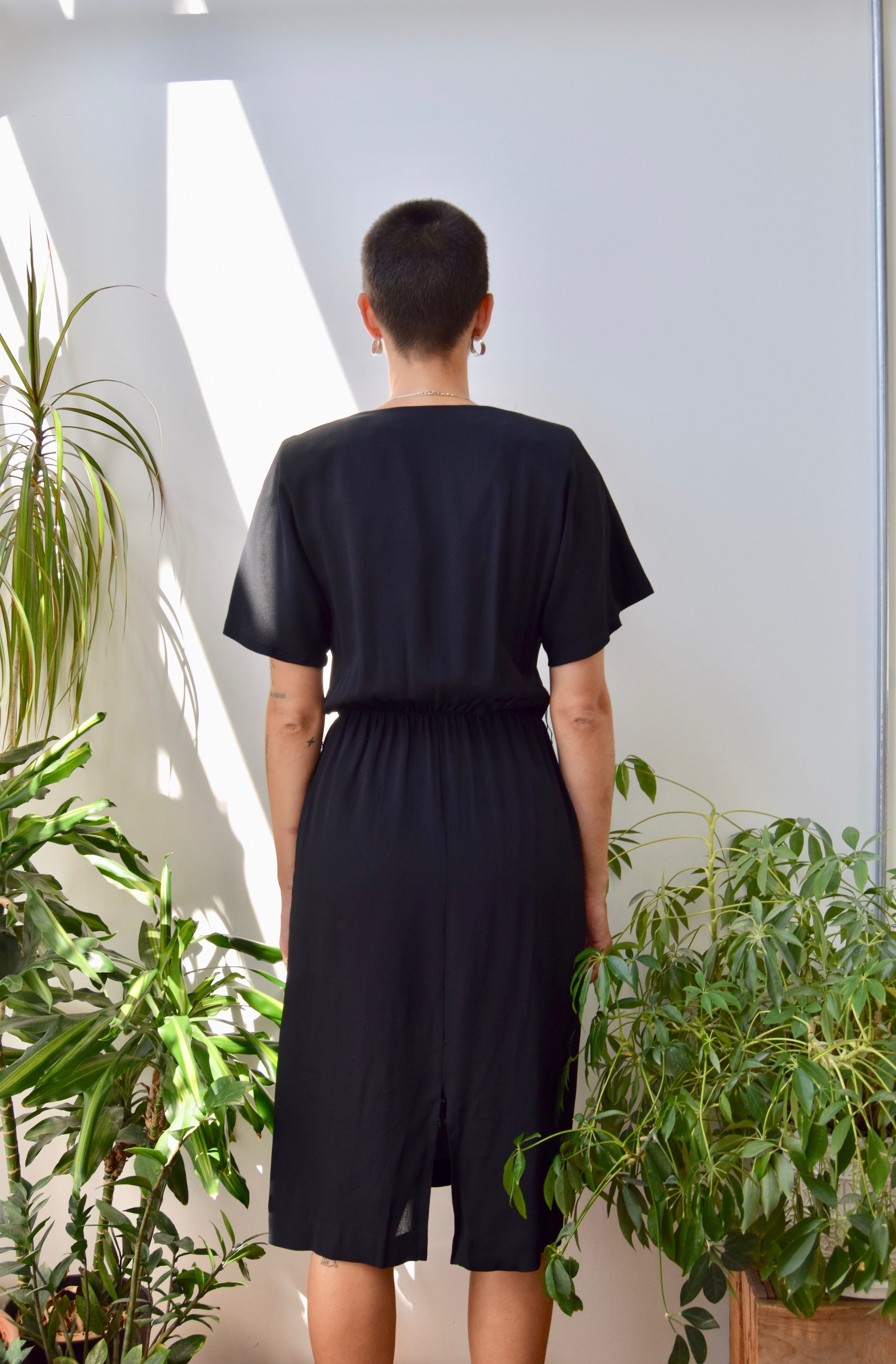 Classic Black Rayon Dress