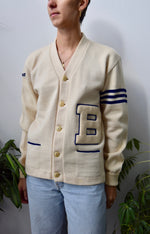 Cream Varsity Sweater