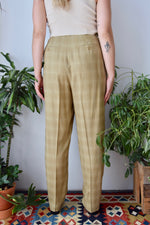 Extra Long Rayon Plaid Pants