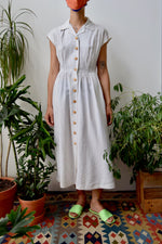 Ivory Linen Shirtdress