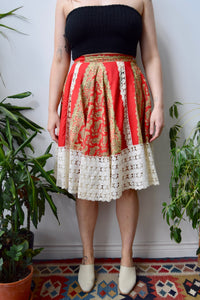 Vintage Crochet Circle Skirt