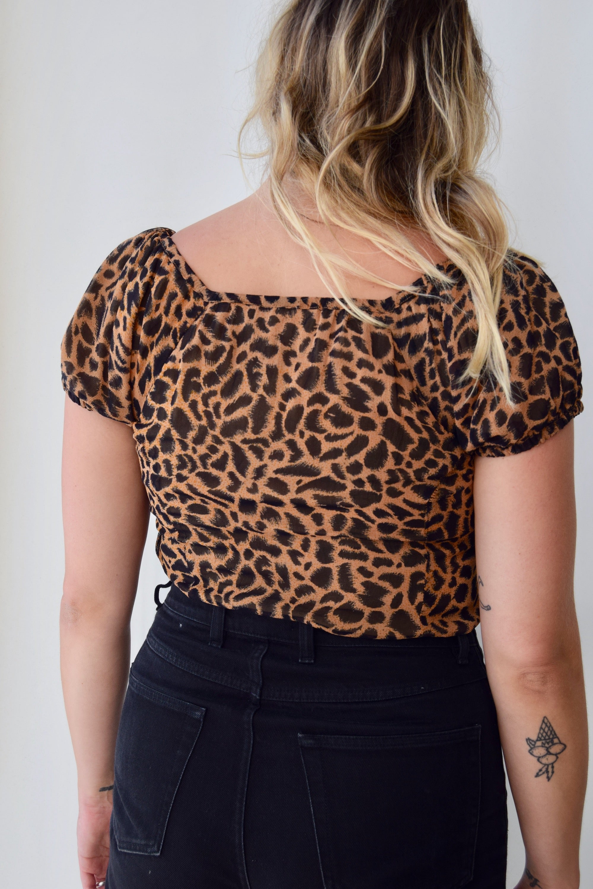 Cheetah Print Bardot Top