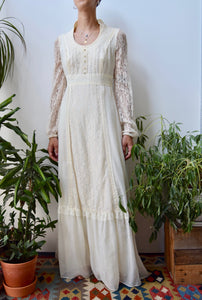 Seventies Lace Gown