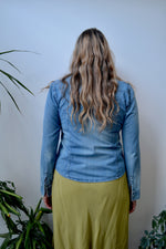 Y2K Ruched Denim Top