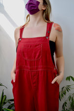 Scarlet Linen Overalls