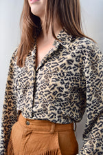 Leopard Silk Top