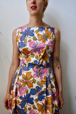 Sixties Satin Butterfly Dress