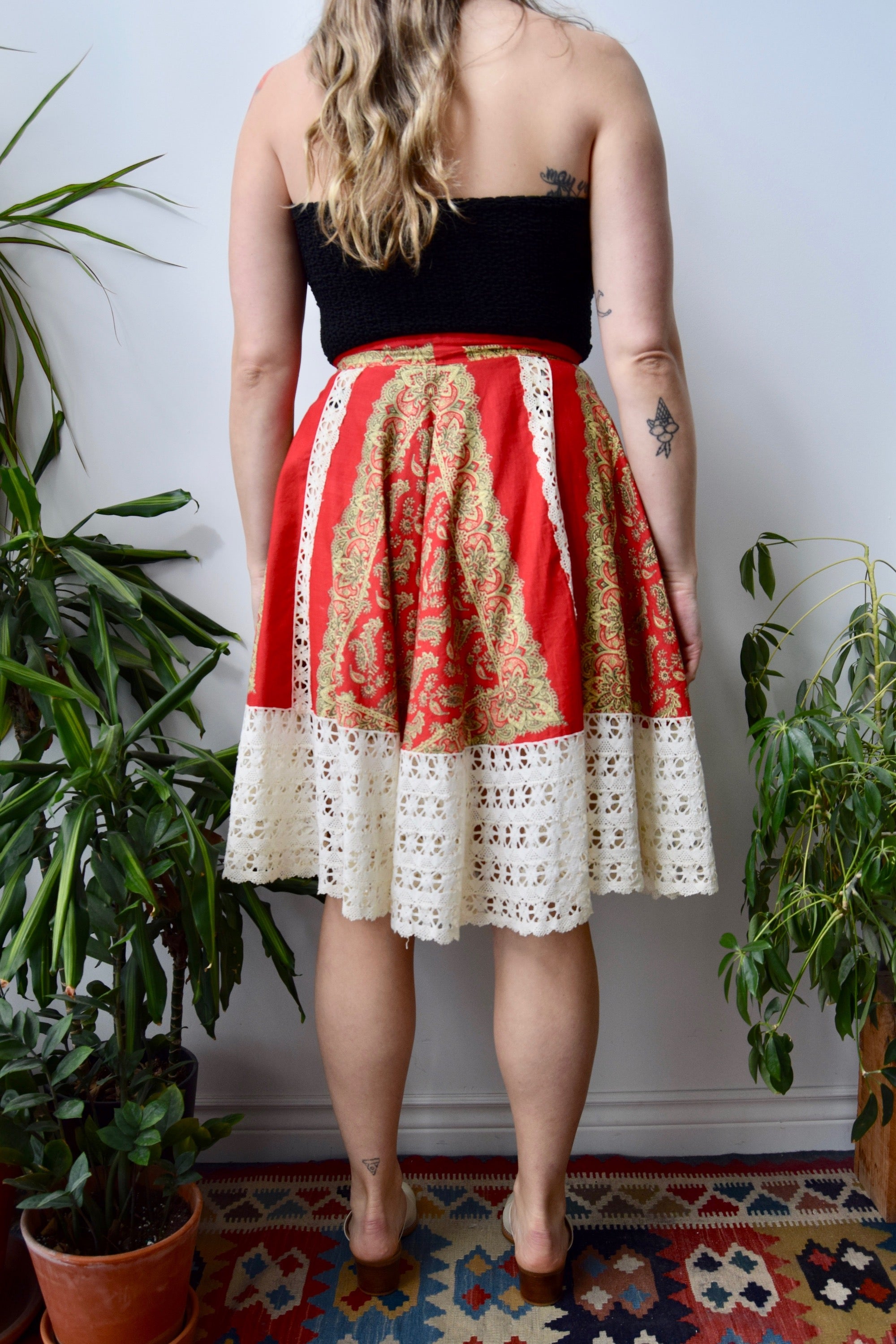 Vintage Crochet Circle Skirt