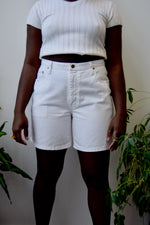 White Denim Eddie Shorts