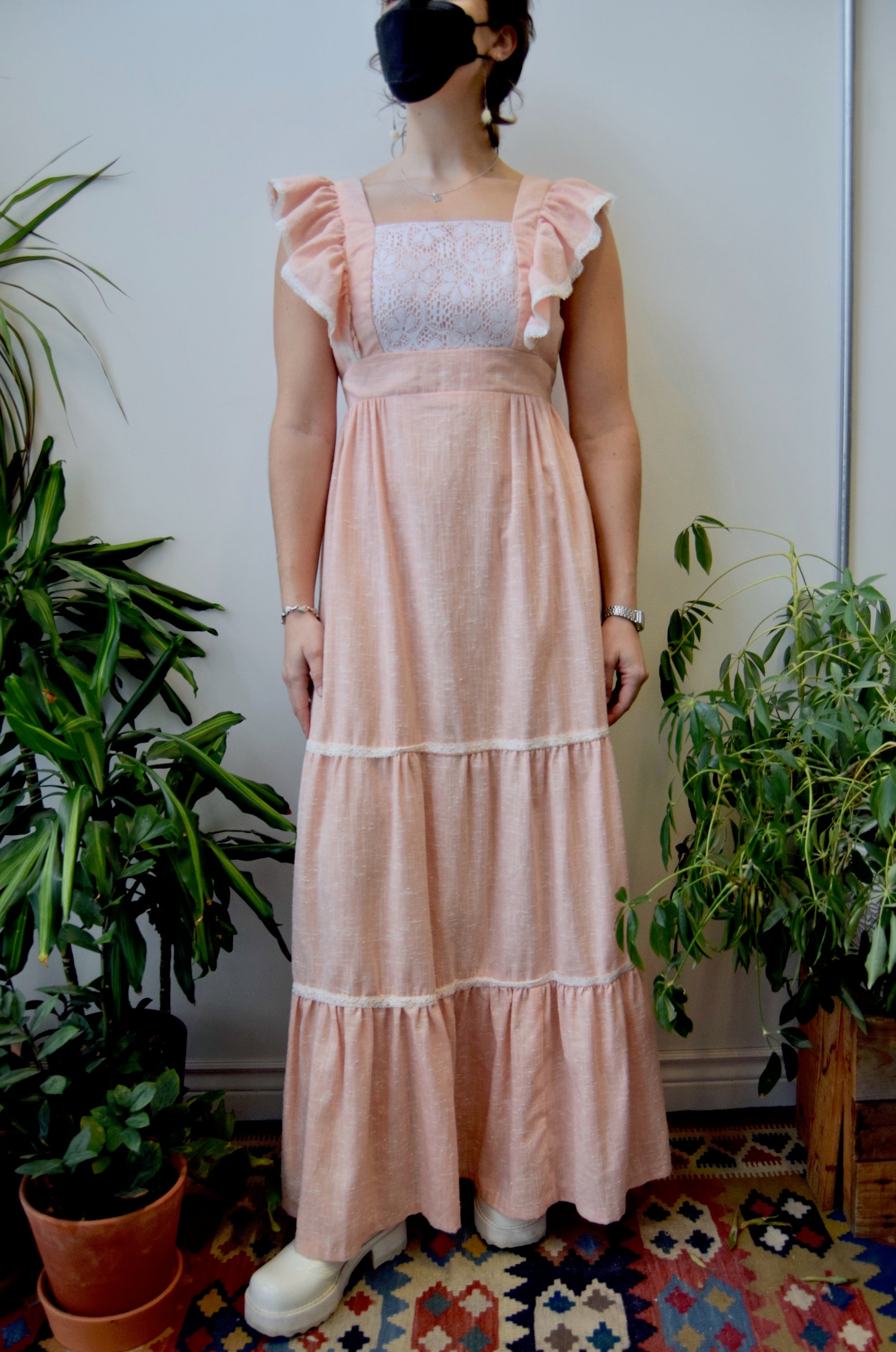 Peach Cotton Meadow Dress