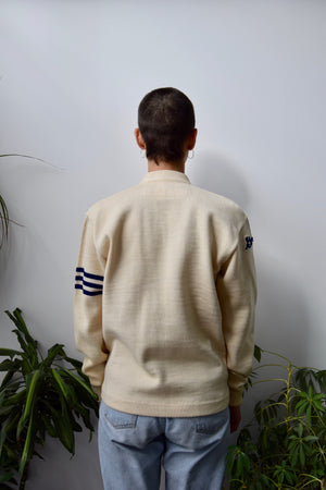 Cream Varsity Sweater