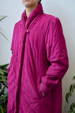 Eighties Magenta Cord Coat