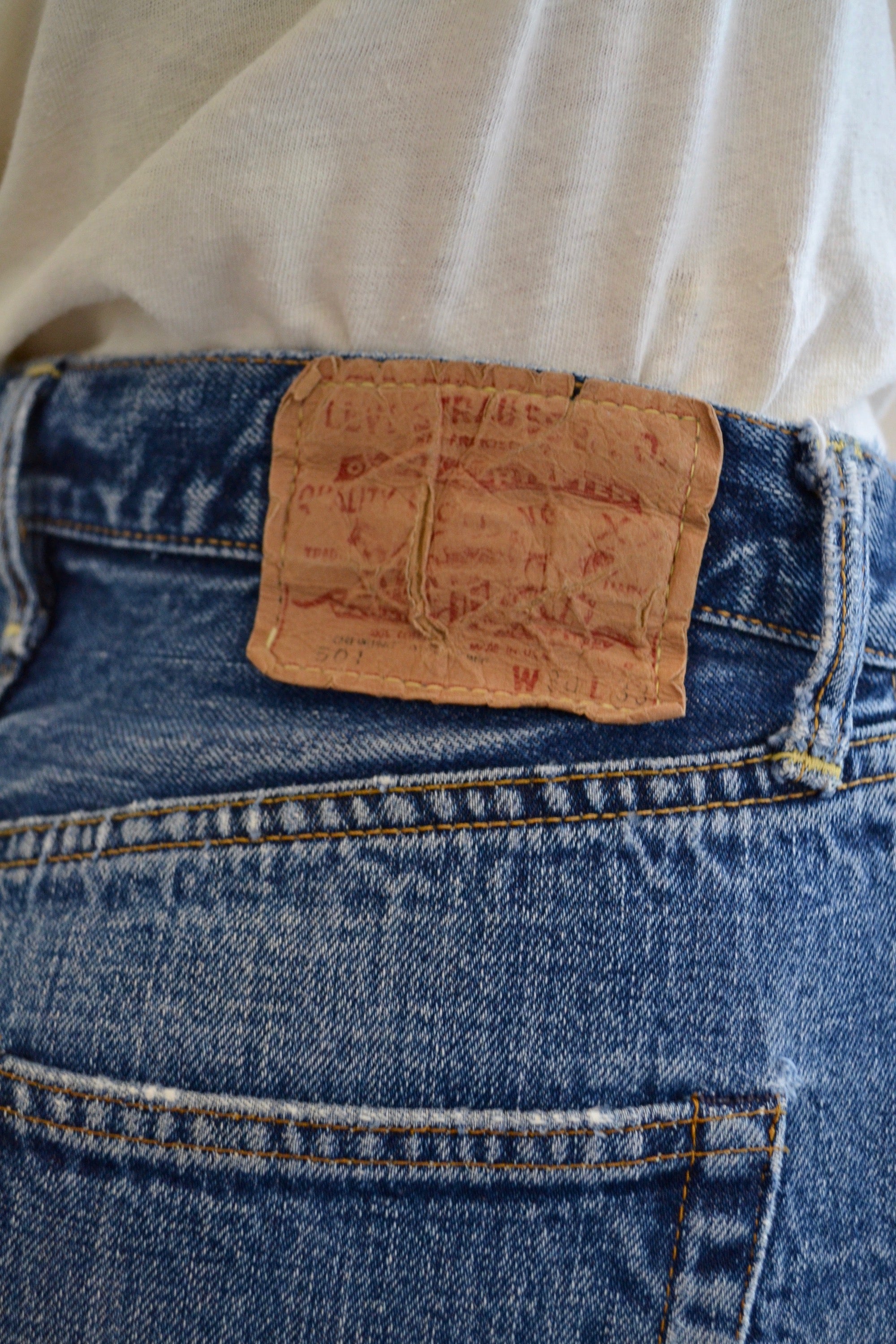 Vintage Patched Levis Selvedge Jeans