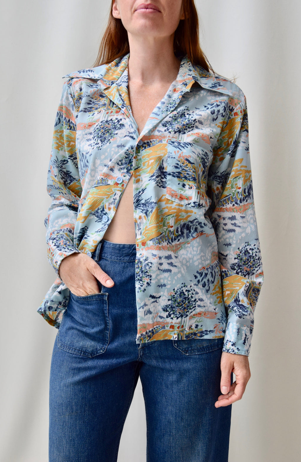 1970's JC Penny Abstract Printed Shirt