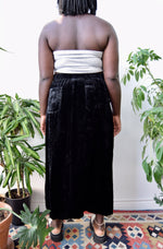 2000s Black Velvet Skirt