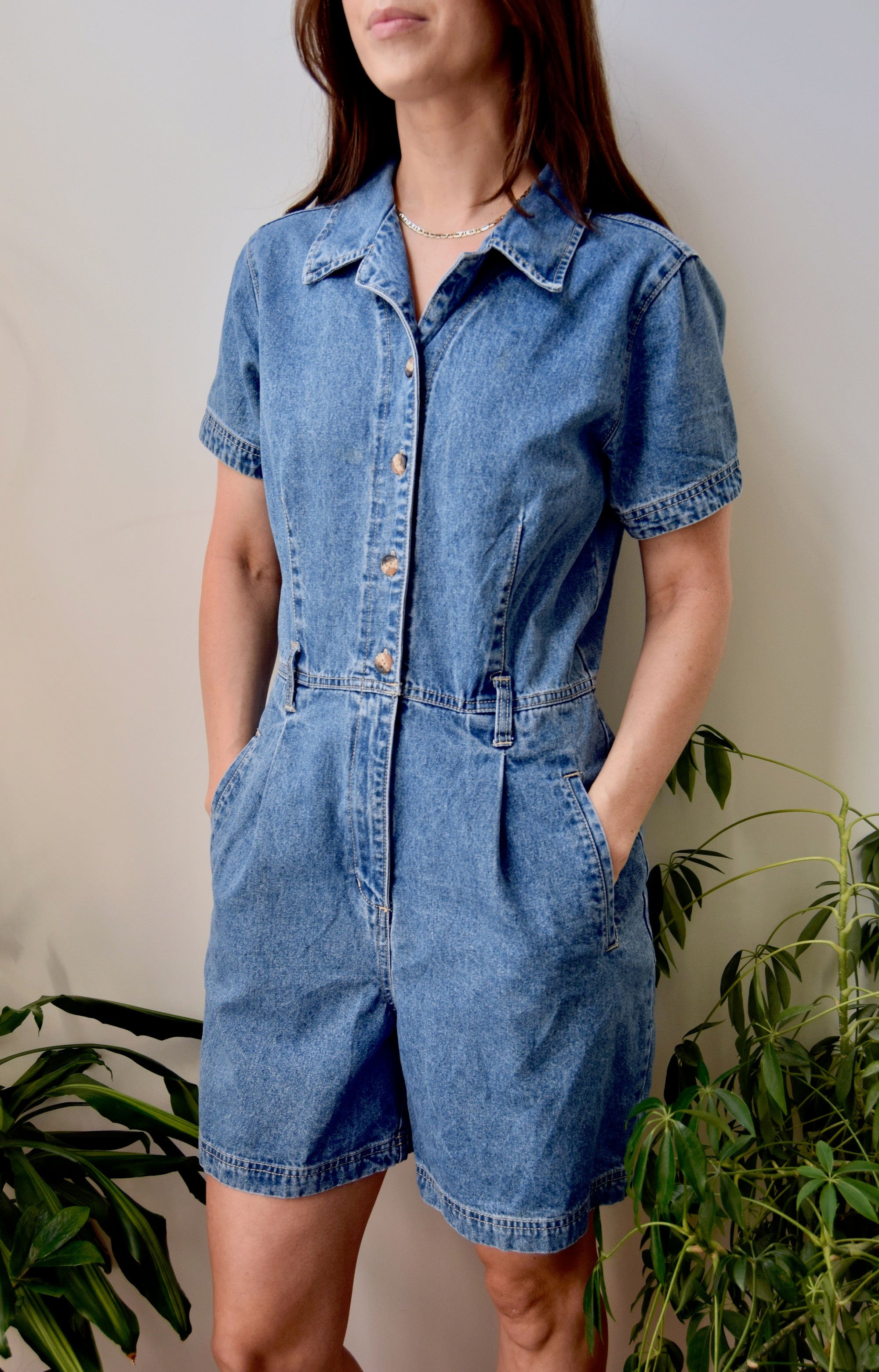 Classic Denim Romper