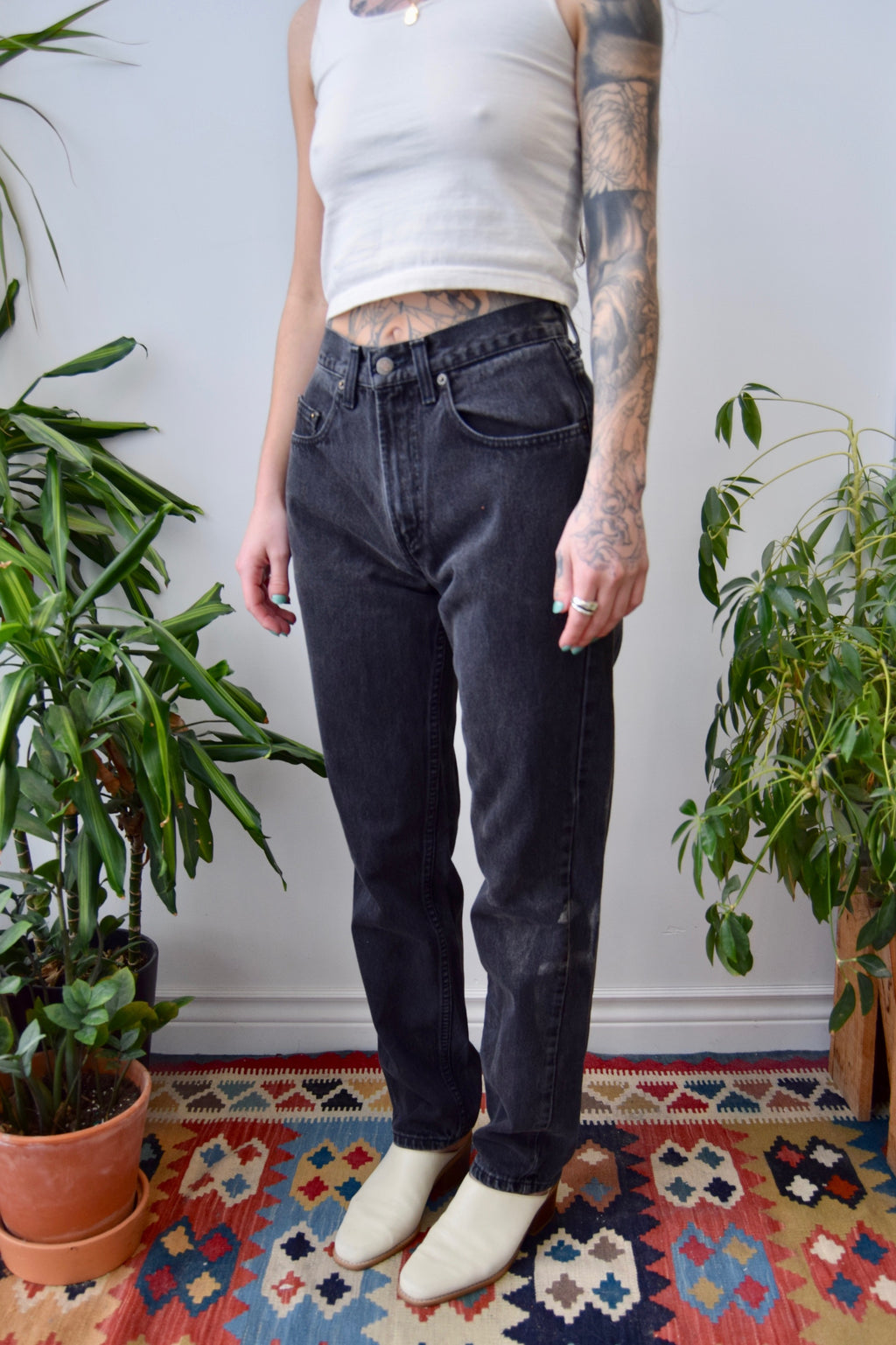 Black Denim Mom Jeans