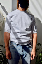 Short Sleeve Heathered Sweatshirt