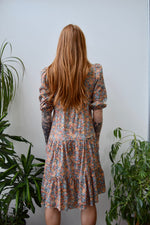 Seventies Ditsy Floral Peasant Dress