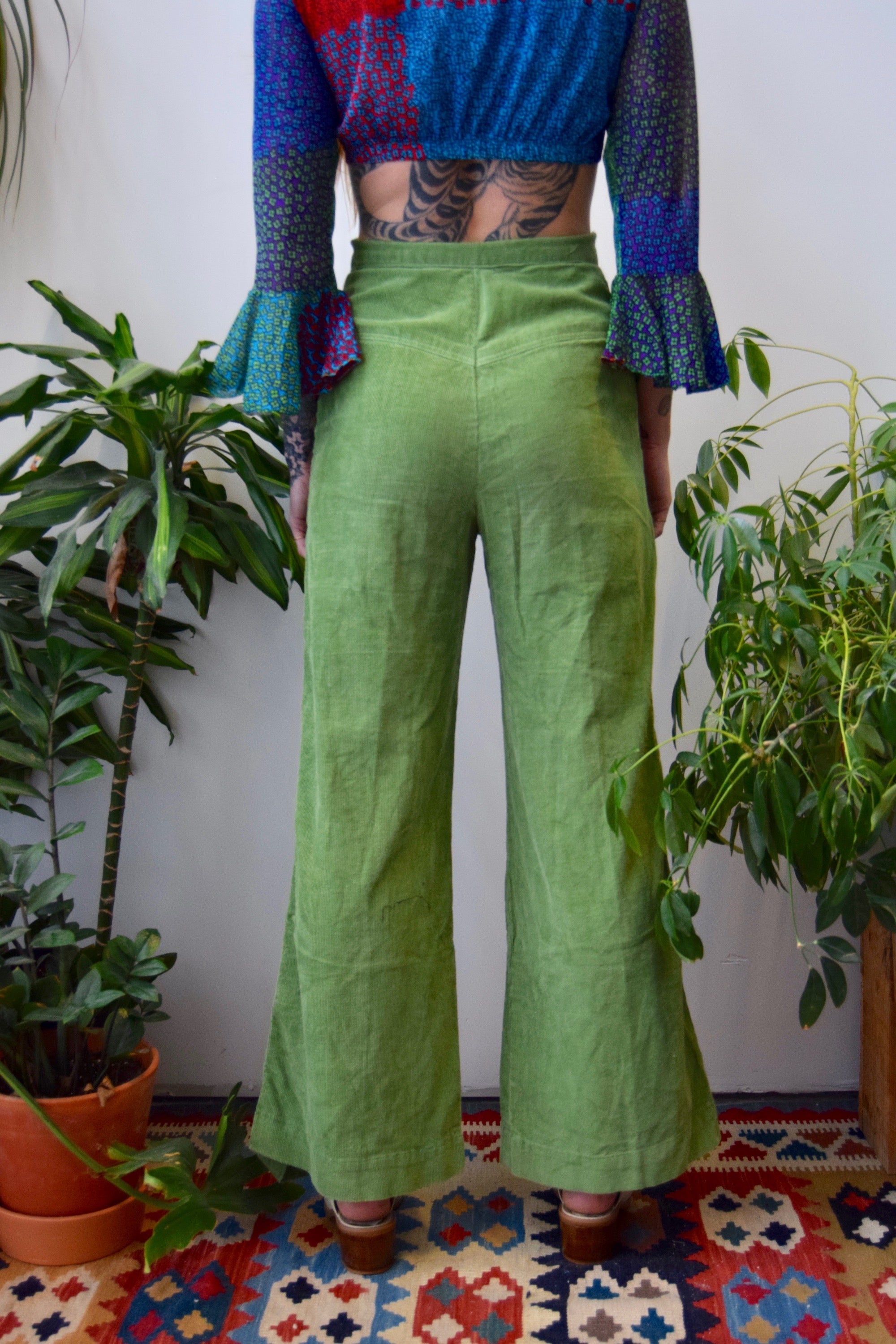 Seventies Pickle Corduroy Bell Bottoms