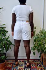 White Denim Eddie Shorts