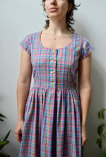 Eighties Plaid Shirtdress