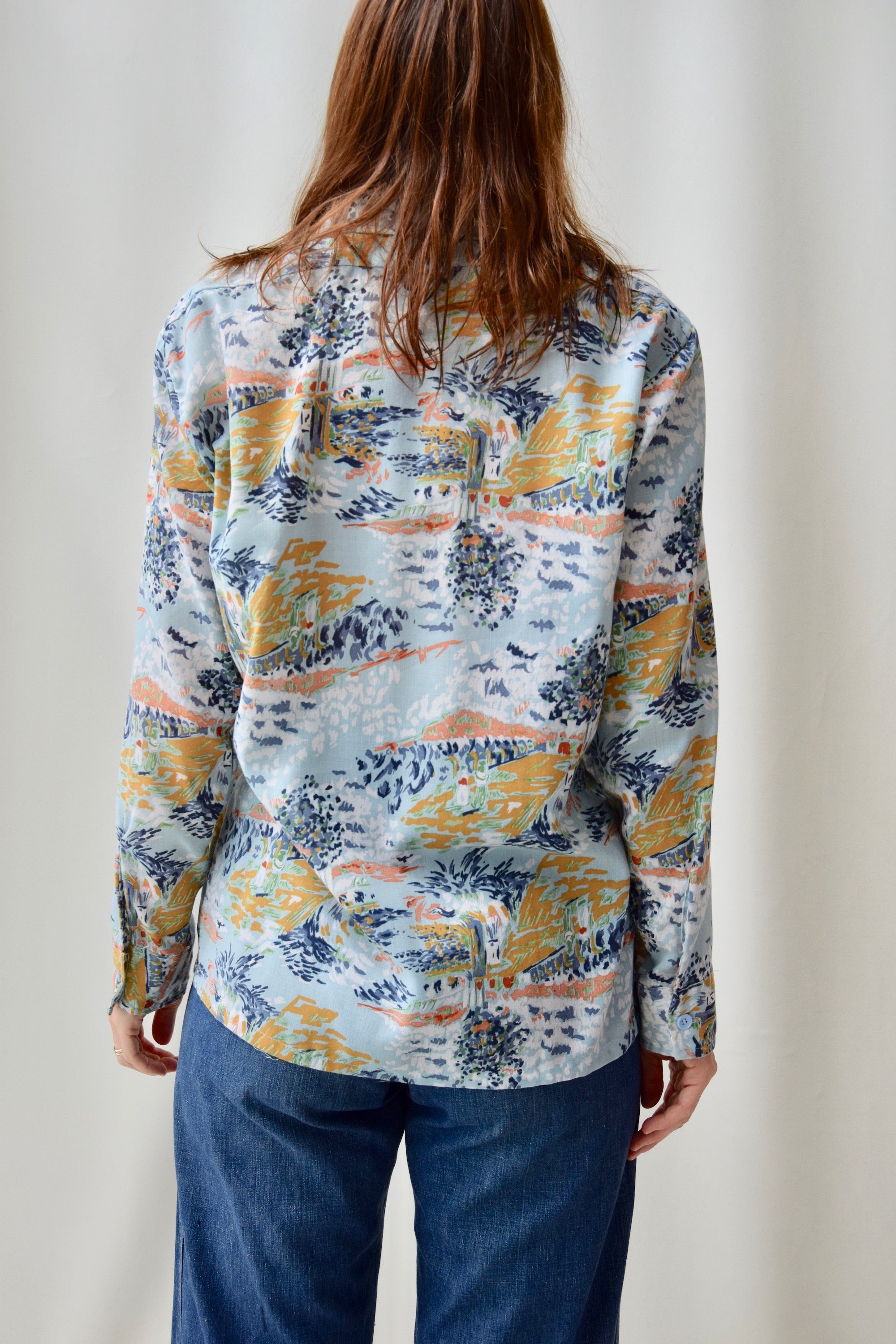 1970's JC Penny Abstract Printed Shirt