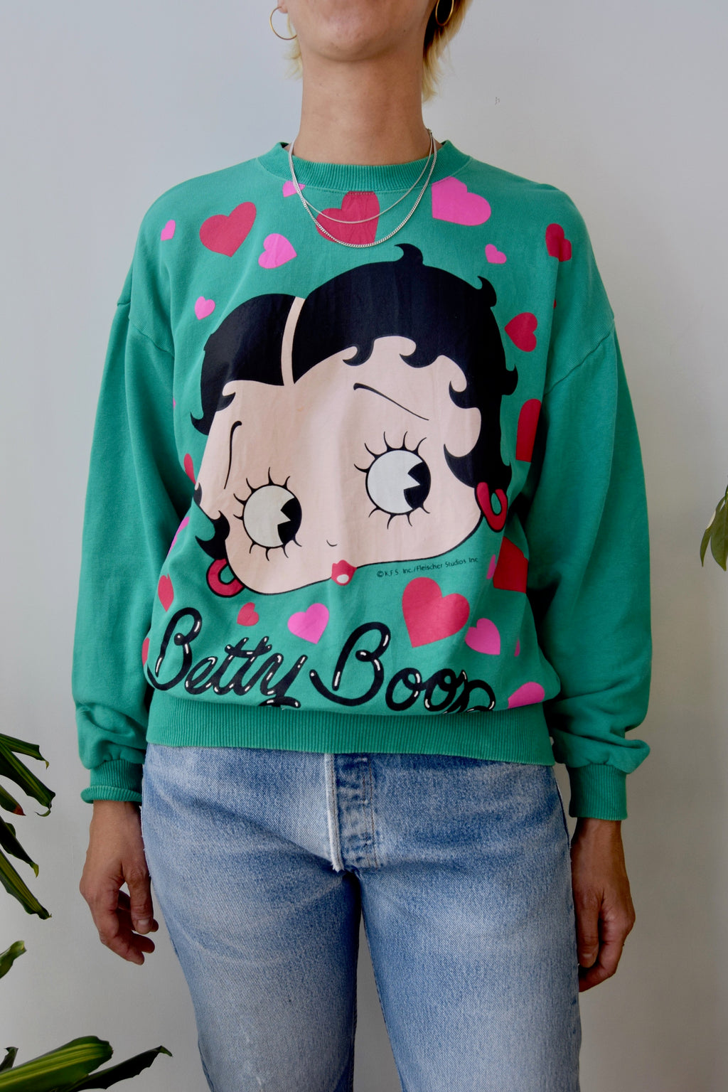 Nineties Hearts Betty Boop Sweatshirt