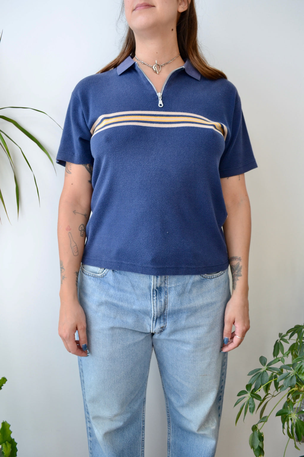 Nineties Zip Polo Tee