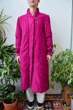 Eighties Magenta Cord Coat