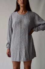 Oversized Angora Cable Knit Sweater