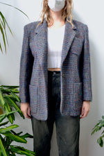 90s Fuzzy Tweed Blazer