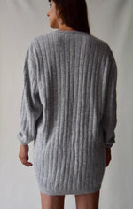 Oversized Angora Cable Knit Sweater