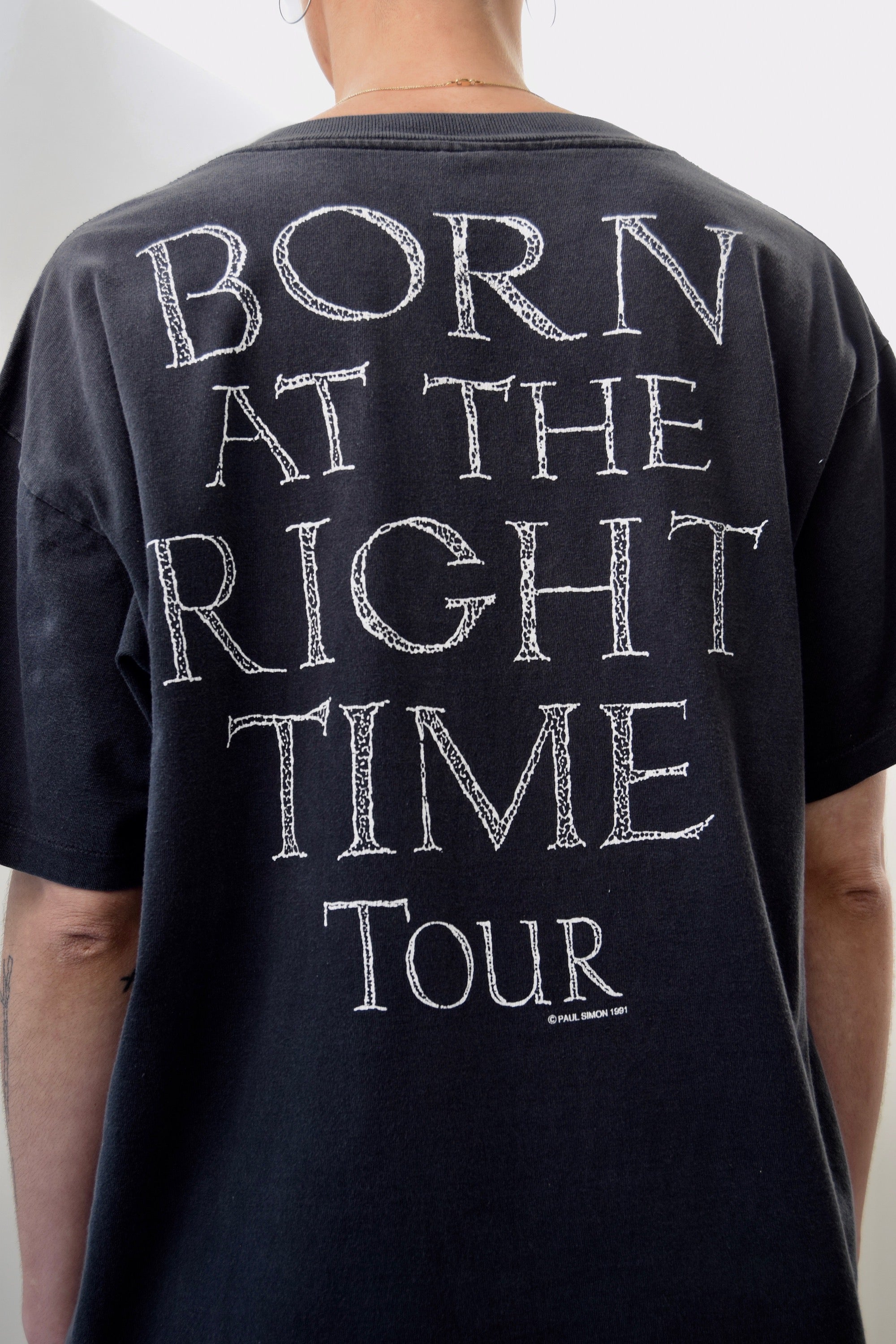 Vintage 91 Paul Simon Born At The Right Time Tour T-Shirt
