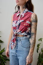 Bandana Chambray Tie Top