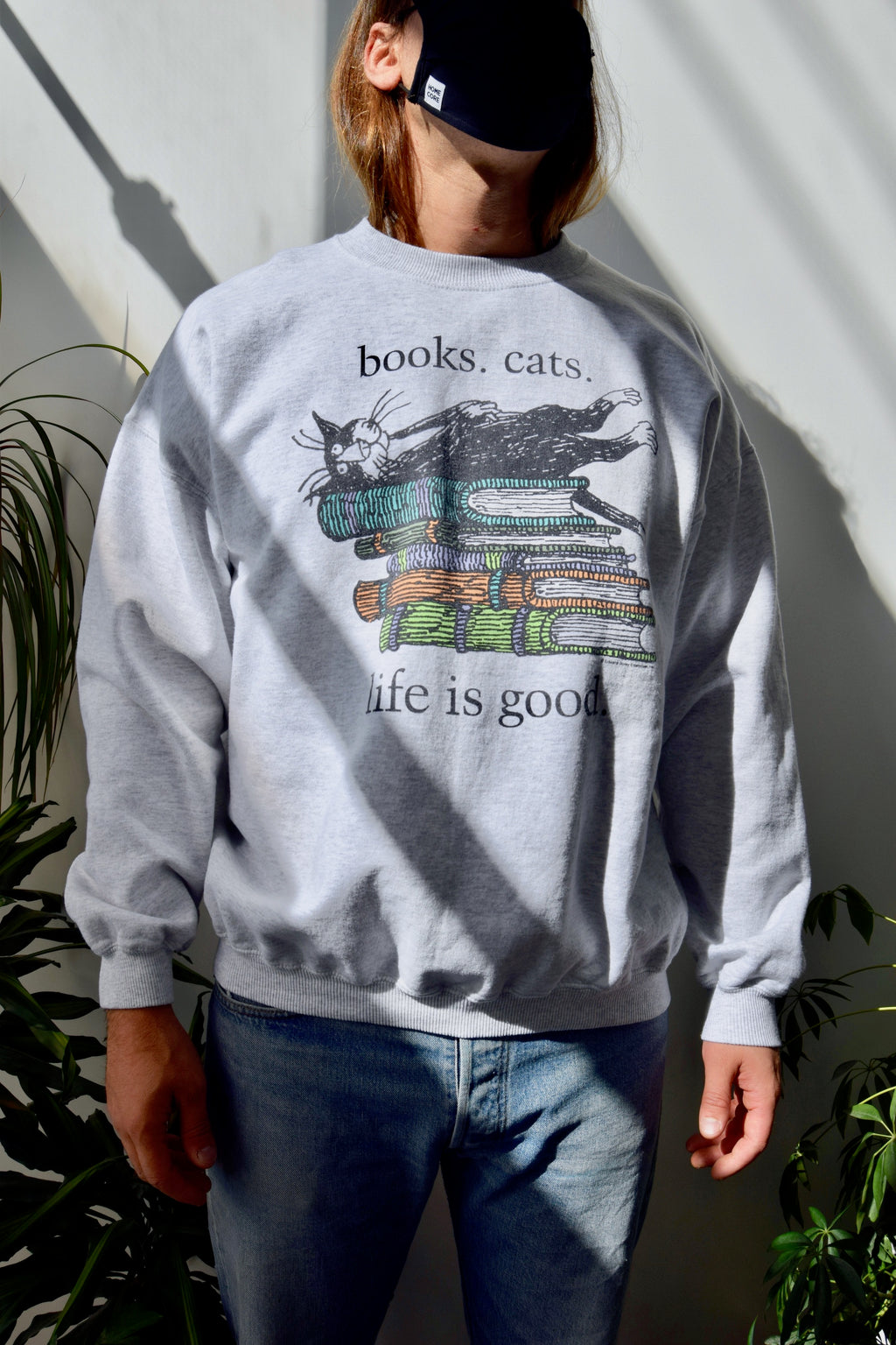 Books. Cats. Life Is Good. Sweatshirt