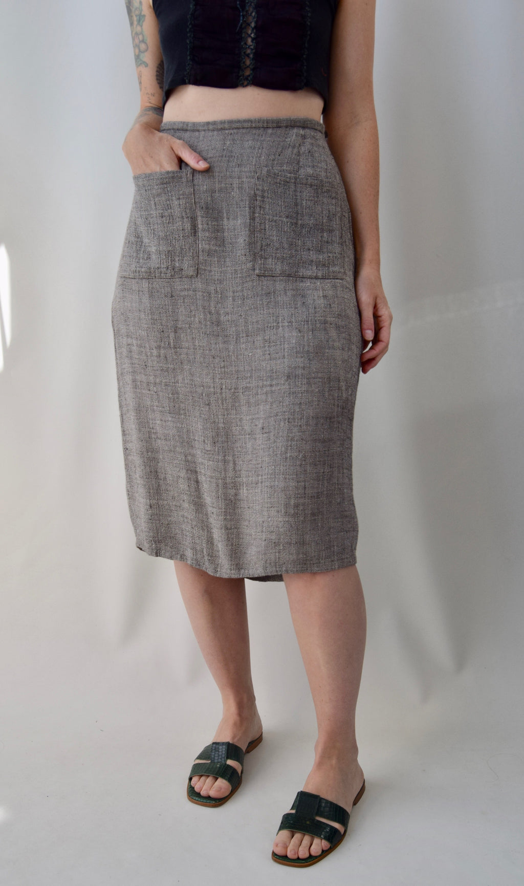 Eileen Fisher Linen Pencil Skirt