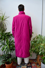 Eighties Magenta Cord Coat