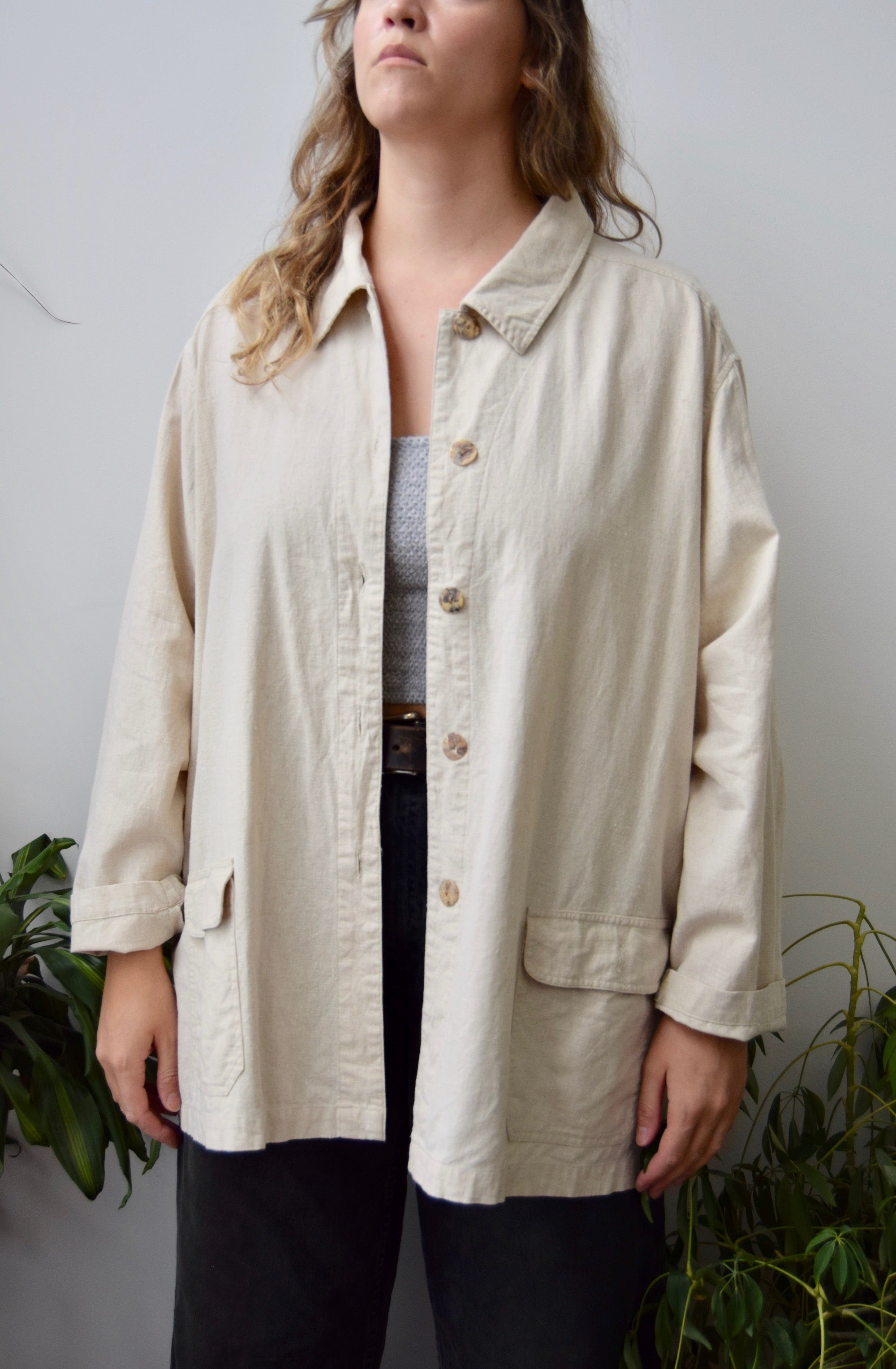 Cotton/Linen Button Up