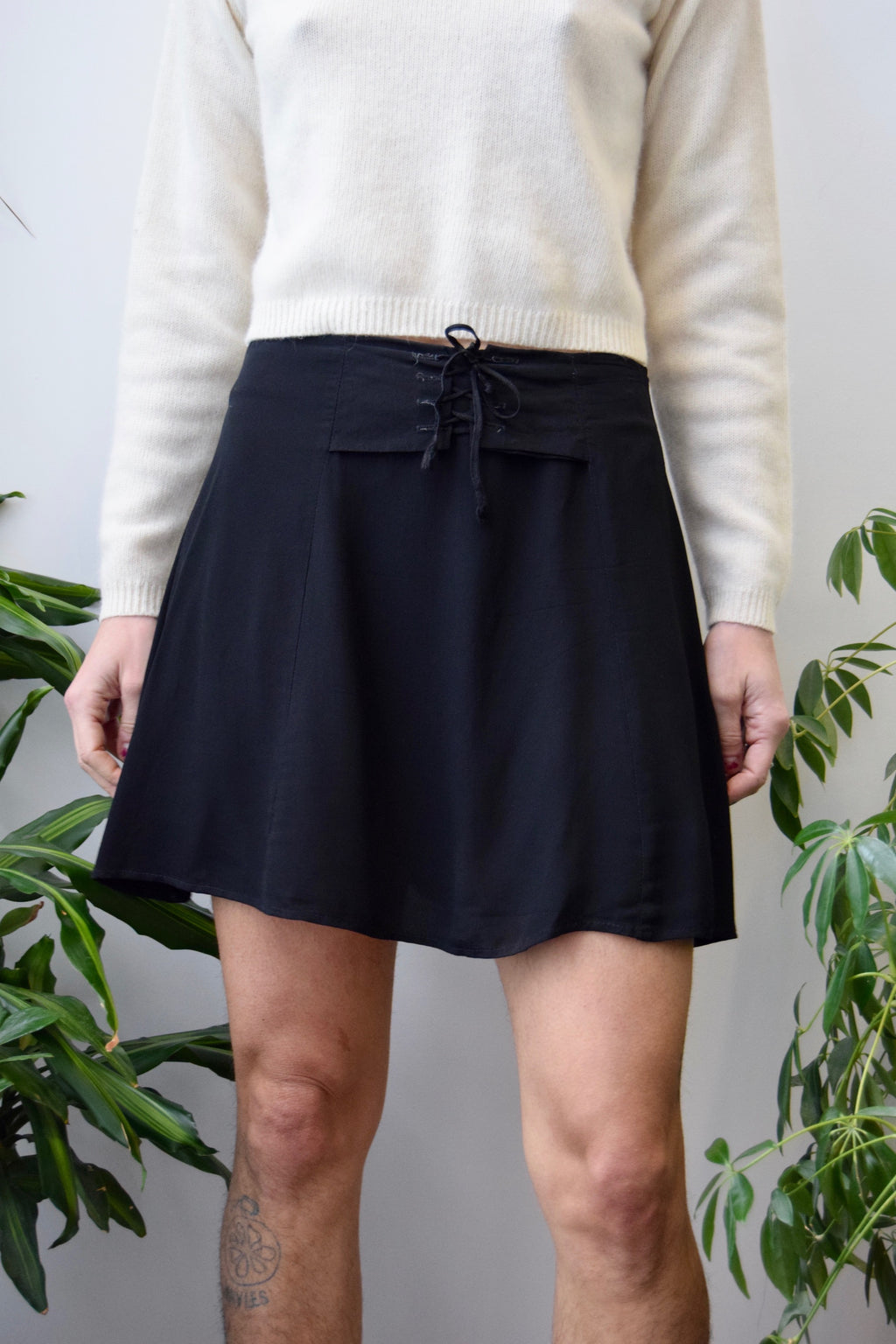Nineties Lace Up Mini Skirt