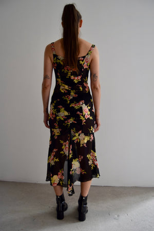 Sheer Floral Vintage Inspired Maggie Walt Dress